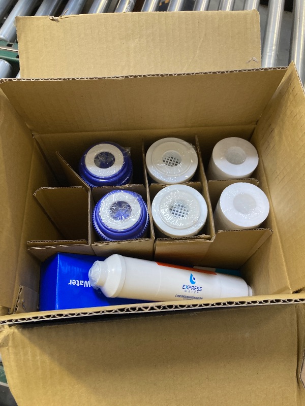 Photo 1 of Express Water – 1 Year Reverse Osmosis System Replacement Filter Set – 8 Filters with 50 GPD RO Membrane, Carbon GAC, ACB, PAC Filters, Sediment SED Filters – 10 inch Size Water Filters…