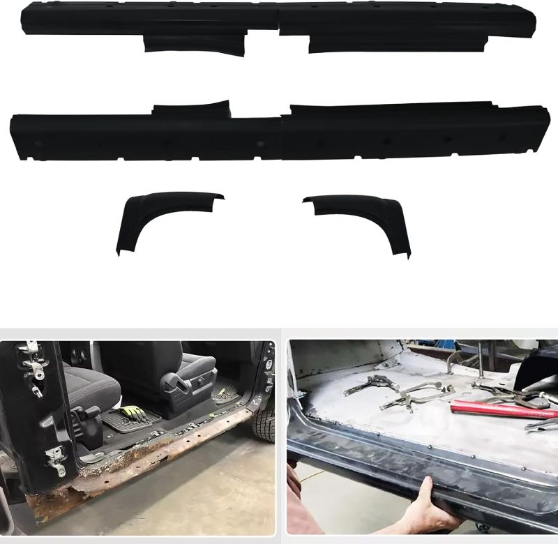 Photo 1 of Rocker Panel Cab Corner Kit Fit for 2014-2018 Chevy Silverado Gmc Sierra Extended Cab Rust Repair Replacement Lower Body Panel Metal Sheet DIY Truck Restoration