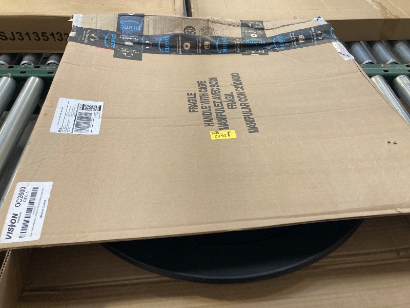 Photo 1 of 26” Outdoor Acrylic Convex Mirror/Plastic Back – Round Safety Mirror for Driveways, Stores, Warehouses & Wall Mount – Wide-Angle View – Model OC2600-convex mirror backing is either gray or black