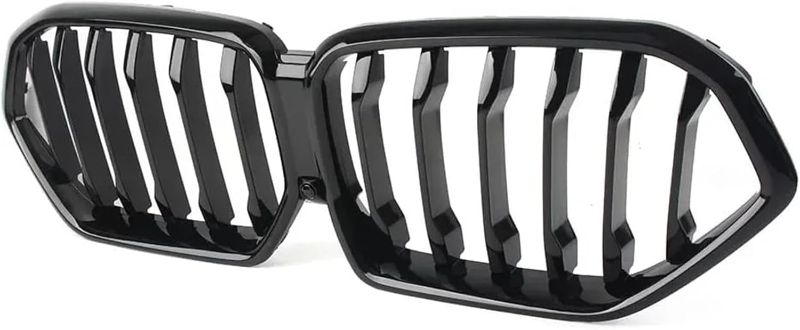 Photo 1 of Car Front Bumper Kidney Grill Compatible For BMW X6 Series G06 2019-2023 Single Double Slat ABS Replacement Racing Grille Auto Accessories(Dual Matte Black)
