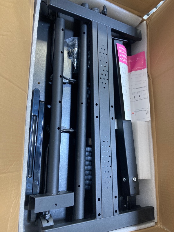 Photo 1 of Adjustable Overbed Bedside Table, Hospital Bed Table with Wheels, Portable Rolling Desk, Mobile Small Standing Desk, Rolling Laptop Stand, Computer Cart
