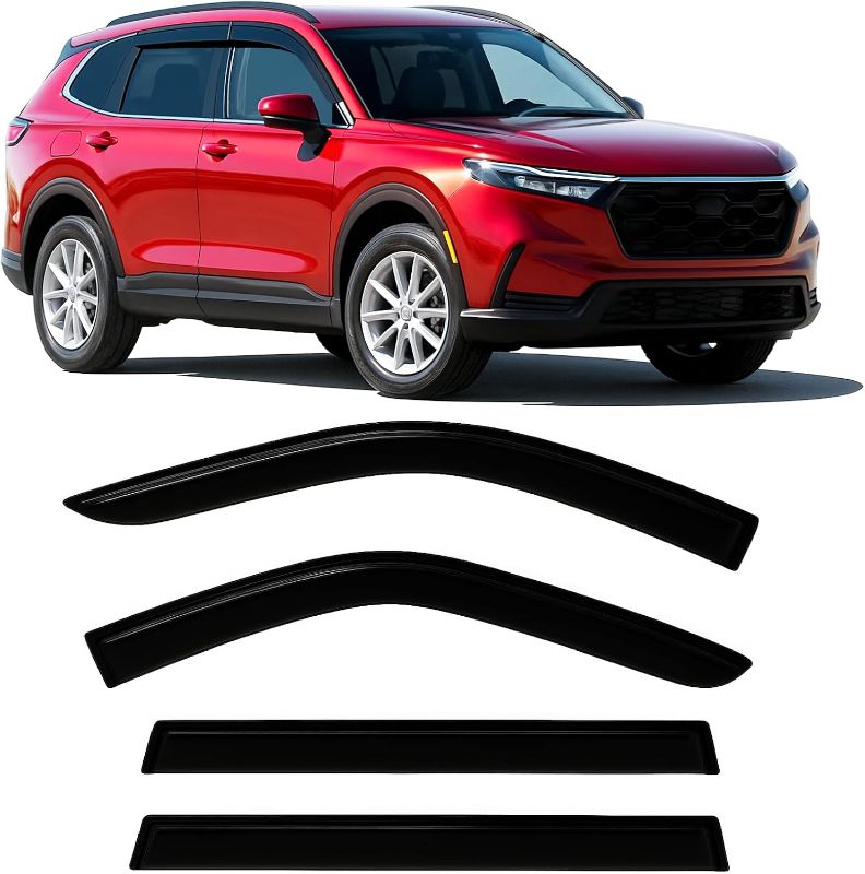 Photo 1 of 2023-2025 Tape-On Rain Guards for Honda CR-V Side Window Visor Deflectors LX EX EX-L Sport Hybrid Sport Touring Durable Vent Shades CRV 2024