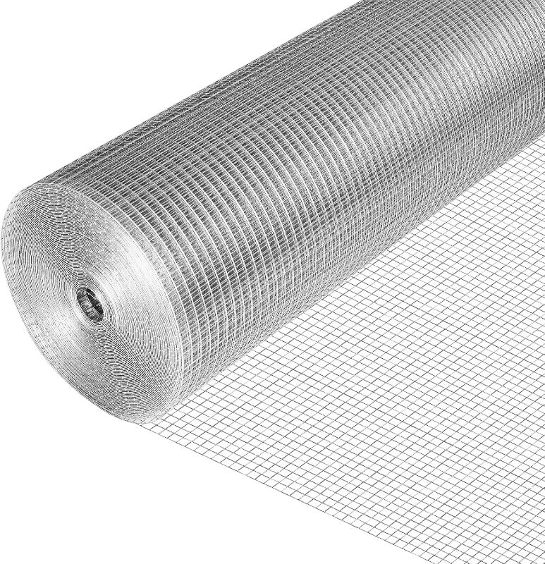 Photo 1 of 48in x 100ft Hardware Cloth 1/4 inch 23Ga Hot Dipped Galvanized After Welding, Chicken Coop Wire Fence, Garden Plant Welded Metal Wire Fencing Roll Mesh, Poultry Animal Netting Cage Screen
