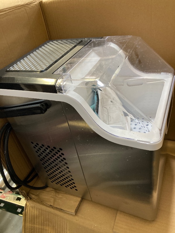 Photo 1 of Nugget Countertop Ice Maker with Soft Chewable Ice 40Lbs, Pebble Sonic Ice Machine with Basket and Scoop, Ready in 5 Mins, 40Lbs/24H, Auto Self-Cleaning, for Home, Kitchen, Office, Party, Camping
