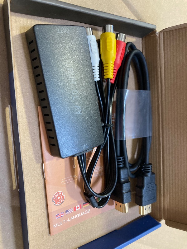 Photo 1 of RuiPuo RCA to HDMI Converter, AV to HDMI Adapter Support 1080P, PAL/NTSC Compatible with WII/WII U/PS one/PS2/PS3/STB/Xbox/VHS/VCR/Blue-Ray DVD ect.