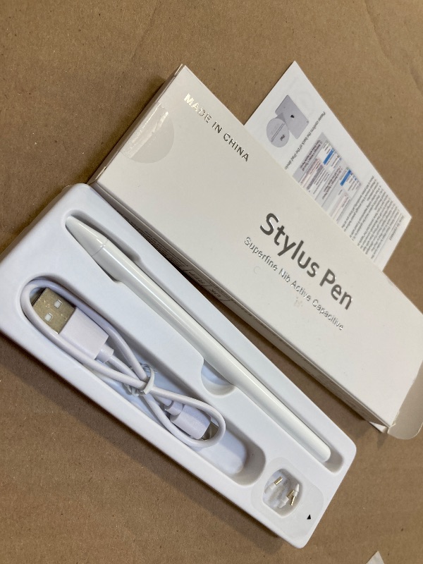 Photo 1 of Stylus Pen for iPad 6th-11th Generation-2X Fast Charge Active Pencil Compatible with 2018-2025 Apple iPad Pro 11"/12.9"/M4, iPad Air 3/4/5/M2/M3,iPad mini 5/6 Gen-White