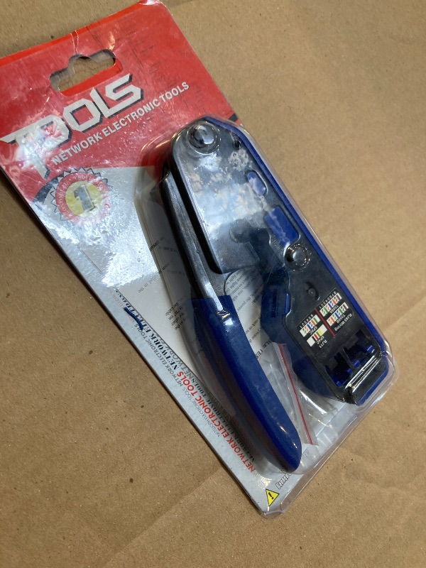 Photo 1 of RJ45 Crimp Tool Kit, CAT5 CAT5e CAT6 Ethernet Crimper Modular Data Cable Stripper Cutter for Standard RJ11/RJ12 and RJ45 Connectors (Crimper Only)