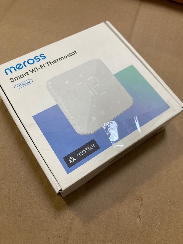 Photo 1 of meross Smart Thermostat for Home, WiFi Thermostat Works with Matter, Alexa, Apple Home, Google Assistant, App & Voice Control, 7x24h Scheduling, Energy Saving, C-Wire Required