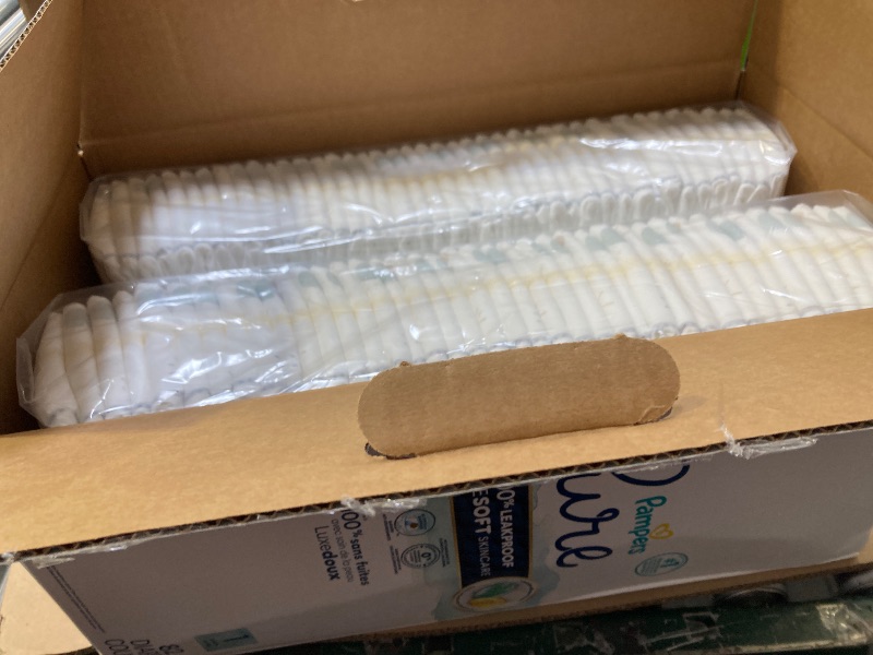 Photo 1 of Pampers Pure Protection Baby Diapers, Size 1 (8-14 lbs), 82 Count, Up to 100% Leakproof, Premium Plant-based Skin Protection, Hypoallergenic Soft Diapers