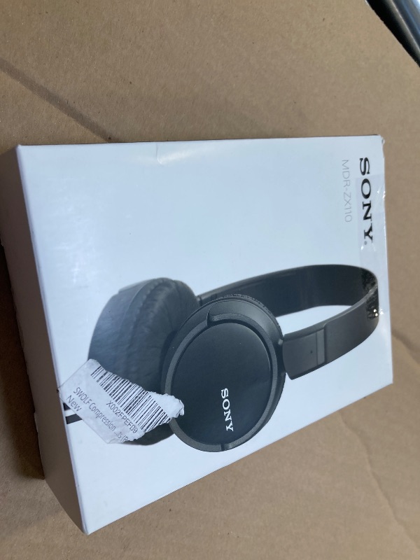 Photo 1 of Sony ZX Series Wired On-Ear Headphones, Black MDR-ZX110