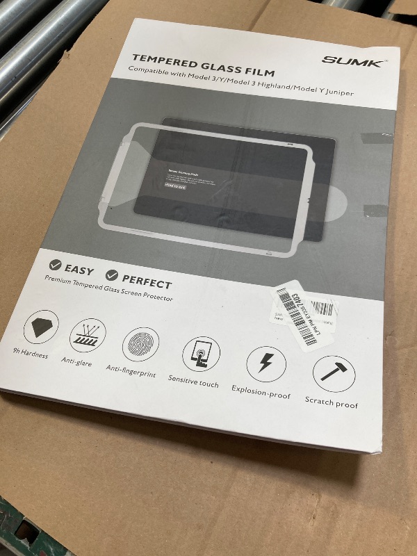 Photo 1 of SUMK Tempered Glass Screen Protector for Tesla Model Y Juniper Accessories 2026 & for Tesla Model 3 Highland Accessories 2024 2025 [Anti-glare & No-fingerprint & 9H] - 2pcs [Matte]
