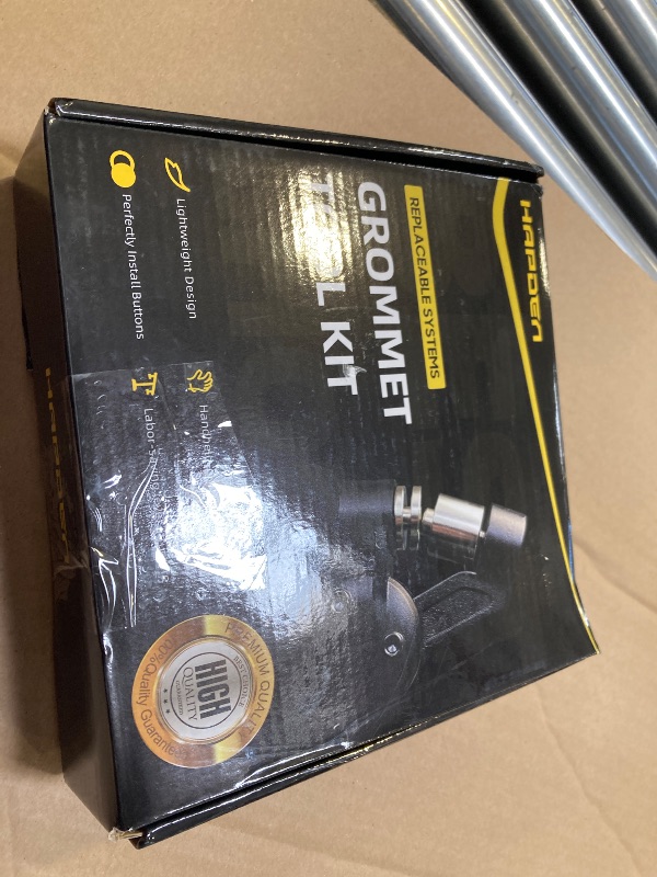 Photo 1 of HAPDEN Grommet Tool Kit, 3/8 inch Handheld Eyelet Kit Manual Grommet Press Machine with 500 pcs 10 mm Grommets