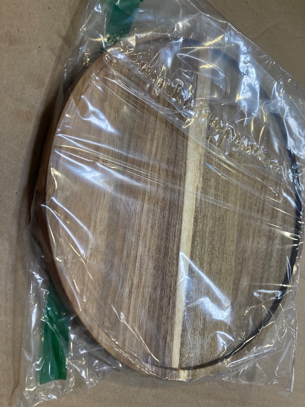 Photo 1 of 11.5 Inches Candle Holder Tray Home Decor, Round Wood Tray for Coffee Table, Small Wooden Serving Decorative Trays for Home