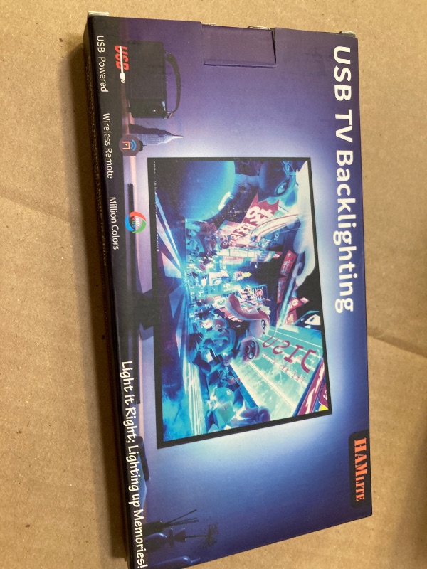 Photo 1 of HAMLITE TV LED Backlight, 8.2Ft Led Light for TV 32-60 Inch Monitor Backlight, HDTV Wall Mount Stand Work Space Gaming Room Decor, LED Bias Ambient Mood Lighting Kit