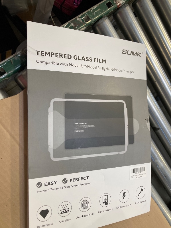 Photo 1 of SUMK Tempered Glass Screen Protector for Tesla Model Y Juniper Accessories 2026 & for Tesla Model 3 Highland Accessories 2024 2025 [Anti-glare & No-fingerprint & 9H] - 2pcs [Matte]