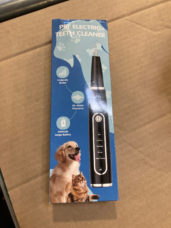 Photo 1 of MIONJO Dog Tartar Remover for Teeth, Plaque Remover with LED Light Teeth Cleaning Kit 5 Modes for Dogs and Cats, Black