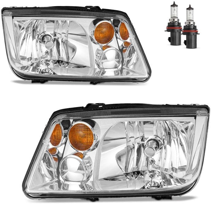 Photo 1 of Headlights Assembly for 1999-2005 VW Jetta Mk4 Models, Driver & Passenger Side, Does NOT fit models with Integrated Fog Lights with Bulbs
