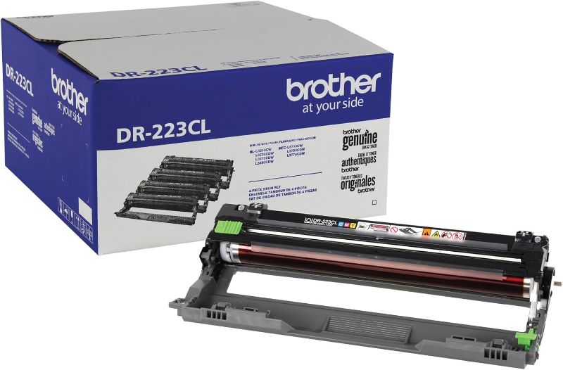 Photo 1 of Brother Genuine -Drum Unit, DR223CL, Seamless Integration, Yields Up to 18,000 Pages, Black
