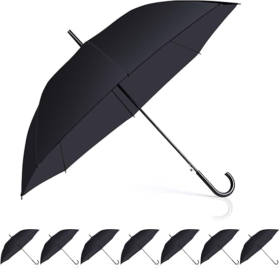 Photo 1 of 8 Pack Wedding Umbrella Bulk, Windproof Large Rain Umbrella, Strong Fiberglass Frame, Auto Open Wedding Umbrellas for Guests Bride Groom Photography Friend Gift

