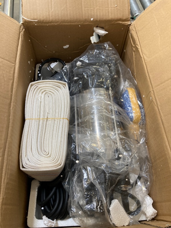 Photo 1 of Sewage Grinder Pump, 1HP Submersible Sump Pump, 110V 6400GPH Cast Iron Effluent Pumps with Automatic Float Switch, 2'' NPT Discharge for Basement, Residential Sewage, Sump Basin
