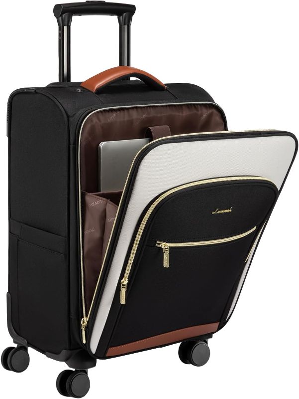 Photo 1 of LOVEVOOK Carry on Luggage 22x14x9 Airline Approved, Lightweight Suitcase with Spinner Wheels and TSA Lock for Women
