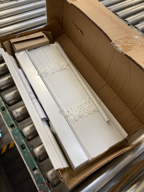 Photo 1 of 2" Cordless Faux Wood Blind - Bright White
