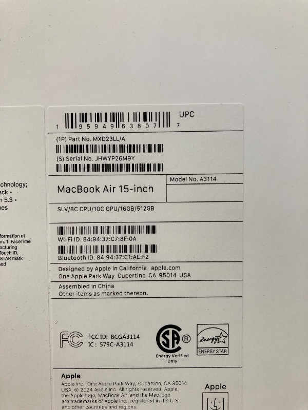 Photo 1 of Apple - MacBook Air 15-inch Laptop - M3 Chip Built for Apple Intelligence - 16GB Memory - 512GB SSD - Silver
