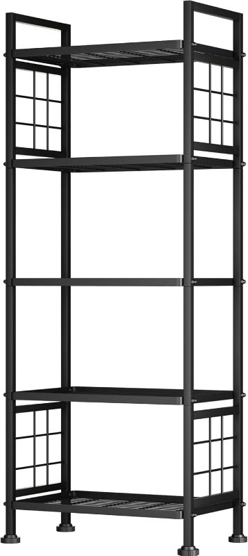 Photo 1 of GIOTORENT 5-Wire Metal Shelving Unit Storage Shelves Garage Shelving Adjustable Shelf Black
