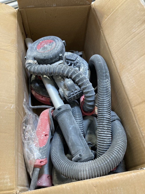 Photo 1 of Drywall Sander,1250W Electric Drywall Sander with Vacuum Dust Collector,7 Variable Speed LED Light 900-1800RPM Ceiling Sander,Foldable & Extendable Handle Ceiling Popcorn Removal Tool
