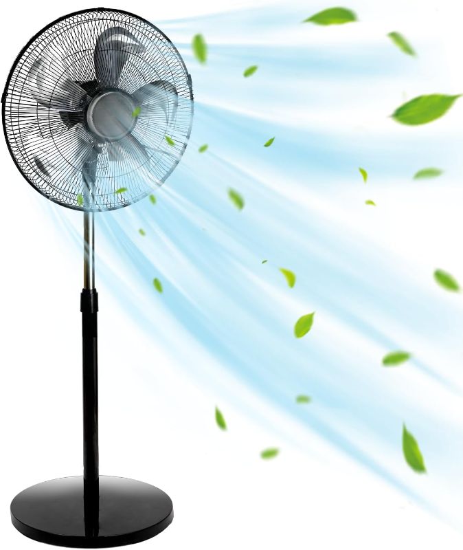 Photo 1 of Pedestal Standing Oscillating Fan Industrial Metal Stand Fan 20 Inch Pedestal fans