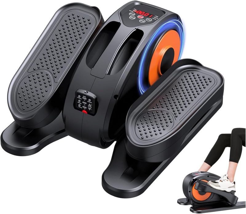 Photo 1 of Under Desk Elliptical, Electric Seated Pedal Exerciser, Quiet & Compact Mini Ellipse Leg Exerciser with Display Monitor, Remote Control and 12 Adjustable Speeds, Elliptical Machine for Home
