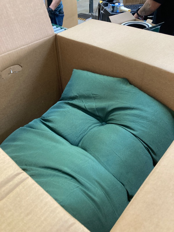 Photo 1 of All Weather Outdoor Wicker Chair Cushions of 3 Pieces, Waterproof Outdoor Wicker Chair Cushion for Patio Furniture Loveseat Settee Bench, 1 Loveseat and 2 U-Shaped Thickened Cushions, Green
