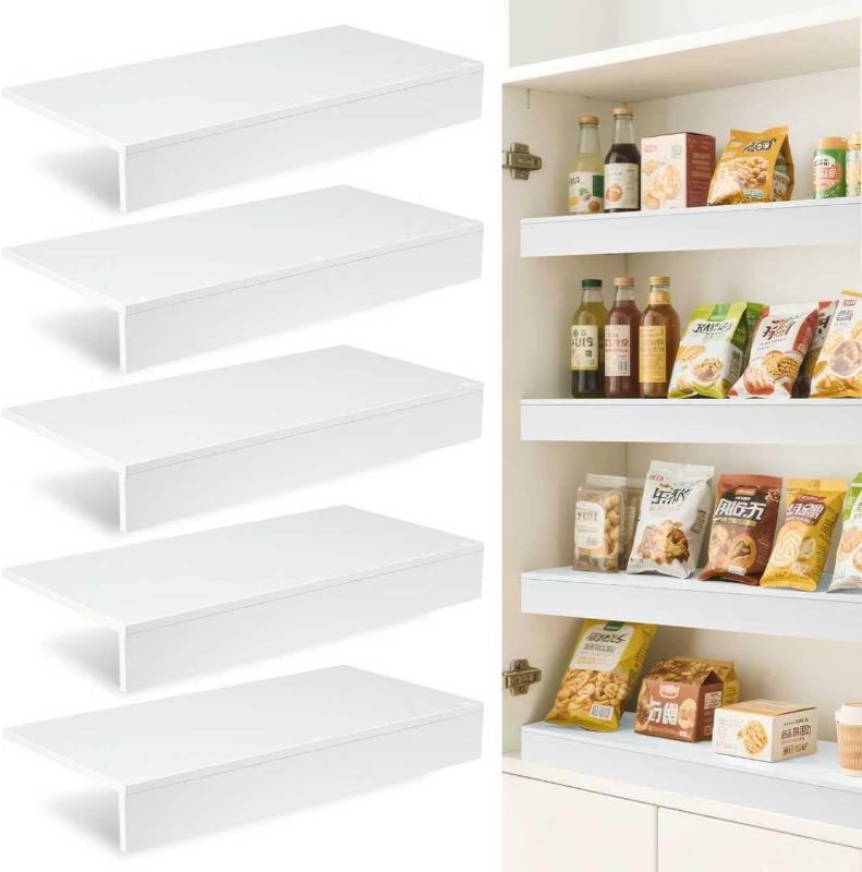 Photo 1 of 5 Pcs PVC Wire Rack Covers for Removable Closet Decoration, Wire Rack Covers Pantry Shelves Suitable for Bathroom Kitchen Shelving Organization- 24 x 12 Inch(White)
