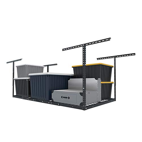 Photo 1 of FLEXIMOUNTS 3x6 Overhead Garage Storage Adjustable Ceiling Storage Rack, 72' Length X 36' Width X 40' Height, Black
