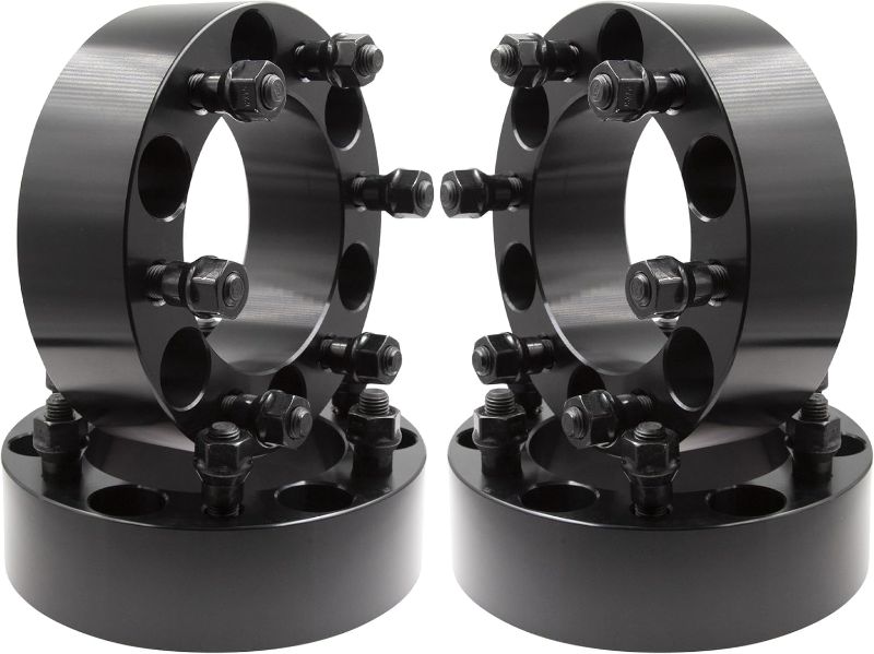 Photo 1 of Wheel Accessories Parts 4 Pcs Wheel Spacers Adapters 6x5.5 6x139.7mm 2.00 Inch Thick 108mm Hub M12 1.5 12x1.5 Thread Stud Fits 2004-12 Chevy/GMC Colorado Canyon 1995-2023 Toyota Tacoma 2000-06 Tundra
