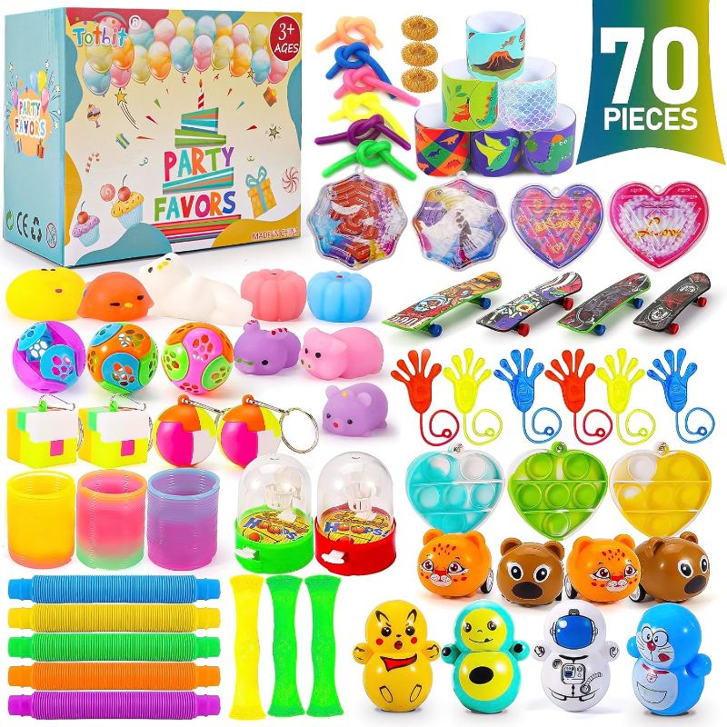 Photo 1 of 70 Pcs Party Favors for Kids 3-5 4-8 8-12 Treasure Chest Carnival Prizes Box Toys for Classroom, Pinata Filler Goodie Bag Stuffers for Birthday Party, Bulk Small Fidget Toys Pack for Boys Girls

