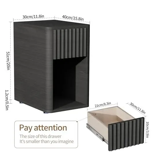 Photo 1 of  Narrow Side Table (Dark gray)  