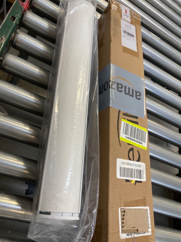 Photo 1 of Persilux Free-Stop Cordless Solar Shades for Windows Shades Light Filtering Roller Shades (White, 20" W x 72" H) 5% Openness UV Protection Flame Retardant View Through Roller Blinds for Windows, Home

