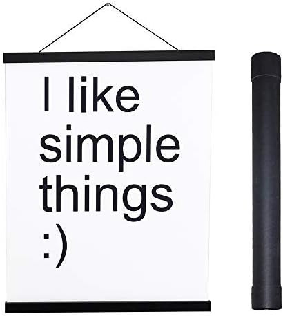 Photo 1 of Artmag Magnetic Poster Hanger Frame, 40x27 40x30 40x60 Light Wood Wooden Magnet Canvas Artwork Print Poster Hangers Frames Hanging Kit (Black, 40")