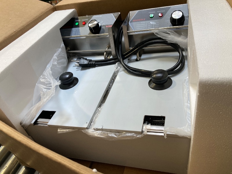 Photo 1 of Commercial Deep Fryer with Basket, 21.2QT 3400W Large Electric Stainless Steel Countertop Fryer, for Home and Restaurant Use, 20L