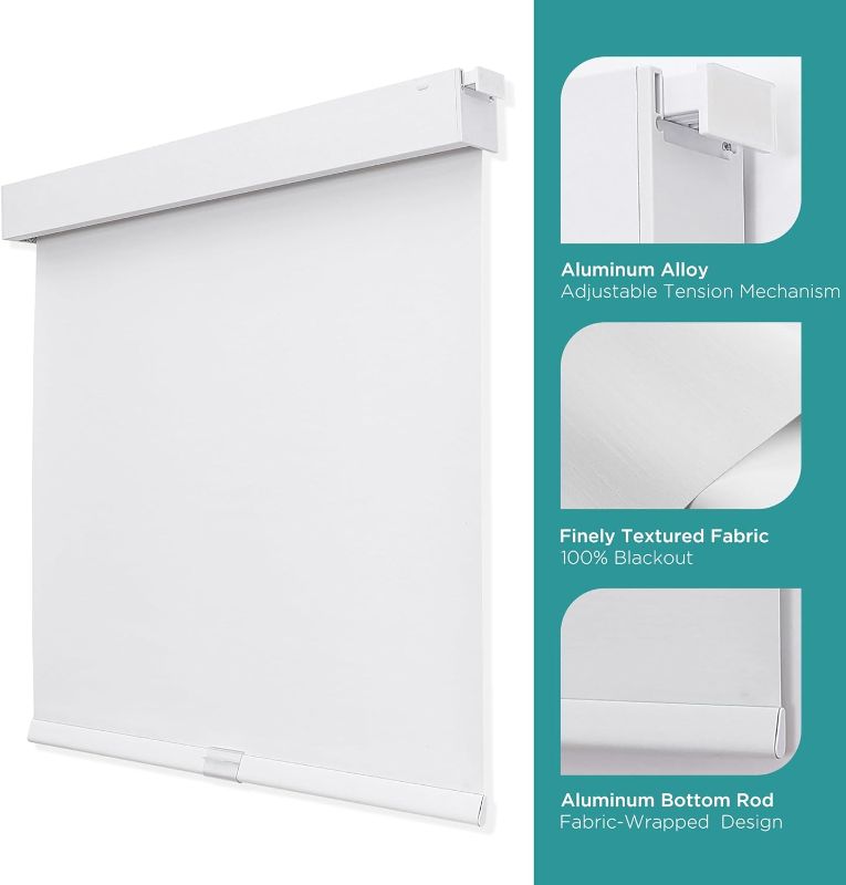 Photo 1 of Joydeco No Drill Blackout Shades (Beige, 35" W X 75" H)
