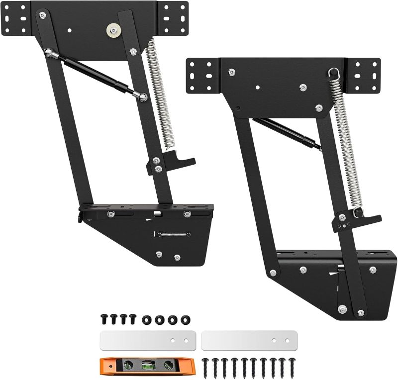 Photo 1 of Mixer Lift for Cabinet, Appliance Lift for Cabinet with Soft-Close Spring-Loaded Locking Mechanism and Mounting Base, Shelf Not Included, Lift Assist for Mixers, Blenders, and More (Matte Black)
