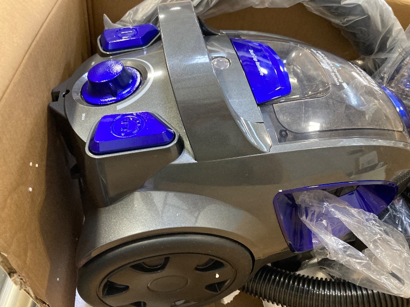 Photo 1 of Canister Vacuum Cleaner, 32Kpa 1600W Cyclon Power Bagless Canister Vacuum Cleaners for Home, 3.7QT Large Dust Cup, Lightweight Vac for Hard Floors, Carpets, Pet Hair, Blue
