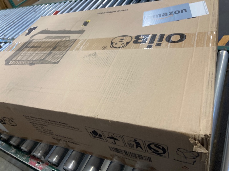 Photo 1 of OIIBO Deluxe Rabbit Cage, 32" × 21" × 26" Large Space Bunny Cage Foldable Small Animal Cage with Pull Out Tray and Caster Platform, Professional Household Anti-Spray Urine Rabbit Cage Hutch Indoor
