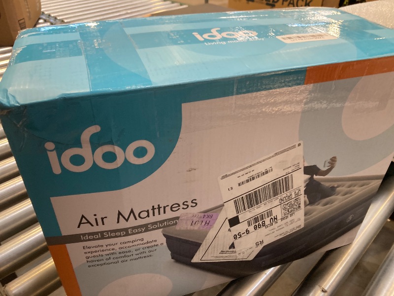 Photo 1 of iDOO Queen Air Mattress with Built in Pump, 18 Raised Comfort Inflatable Blow up Mattress, Upgraded Four Chamber Portable Air Bed for Camping, Guests and Home, Colchon Inflable, 650 lbs Max