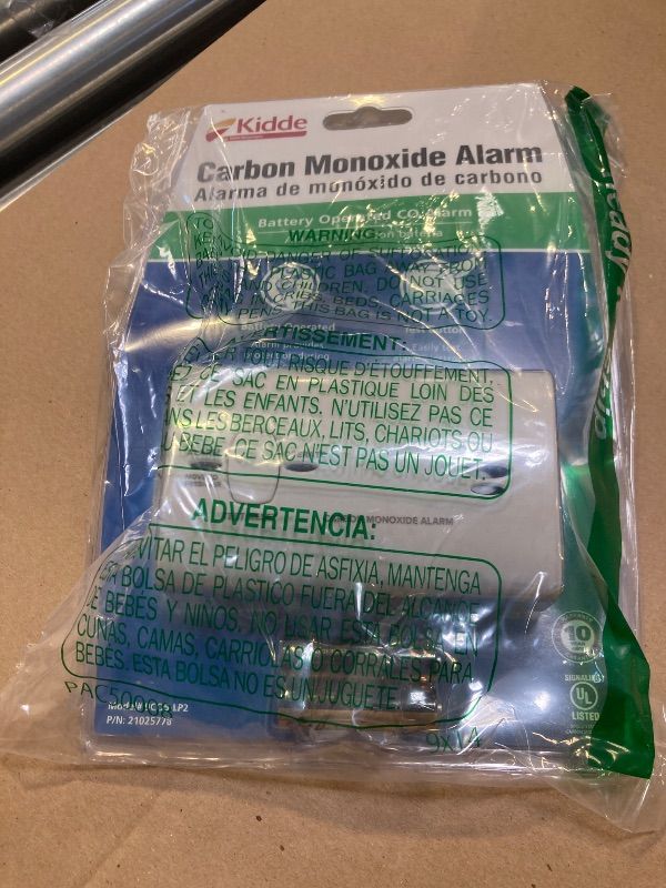 Photo 1 of Kidde Carbon Monoxide Detector, Battery Powered CO Alarm with LEDs, Test-Reset Button, Low Battery Indicator, Portable