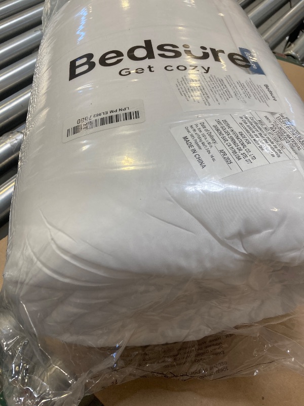 Photo 1 of Bedsure Comforter Duvet Insert - Quilted Comforters King Size, All Season Duvet, GentleSoft Down Alternative Bedding, with 8 Tabs, Gifts for Women/Men, White, King 90 x 102 Inches