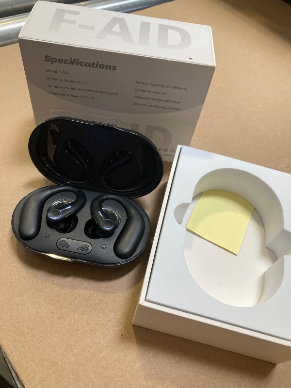Photo 1 of Hearing Aids, OTC Hearing Aids for Seniors with Bluetooth, Hearing Aid Rechargeable with Noise Cancellation, Hearing Amplifier for Moderate Hearing Loss (Black)