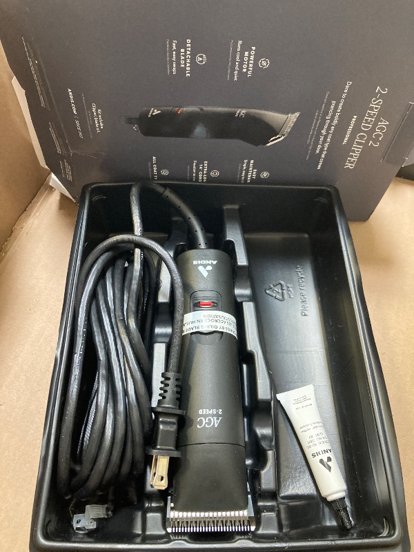 Photo 1 of Andis 24675 UltraEdge 2-Speed Detachable Blade Pet/Dog Clipper – Runs Cool & Quiet, Designed with Two-Speed Rotary Motor & Shatter-Proof Housing - For All Coats & Breeds - 120 Volts, Black