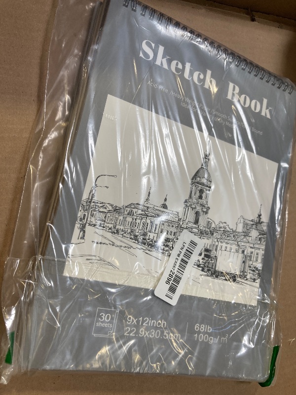 Photo 1 of 4 Pack Sketch Book, 9 x 12 Inch Sketchbook, 68lb/100gsm Top Spiral Bound Sketch Pad, Acid Free Art Supplies Drawing Painting Sketching Paper for Kids, Adults, Beginners, Artists (30 Sheets Each)